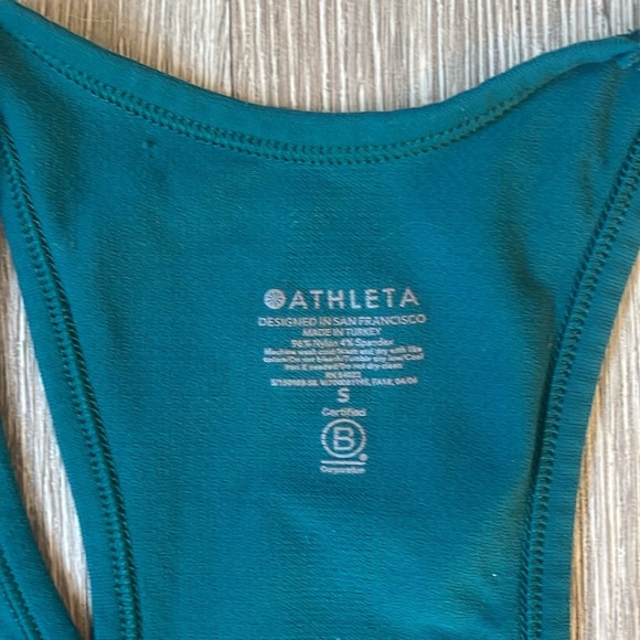 Athleta speed seamless Teal Racerback Tank Top size small in teal workout - Picture 3 of 6